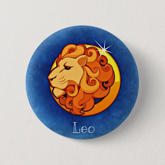 Leo, Leone Ronde Button 5,7 Cm (Voorkant)