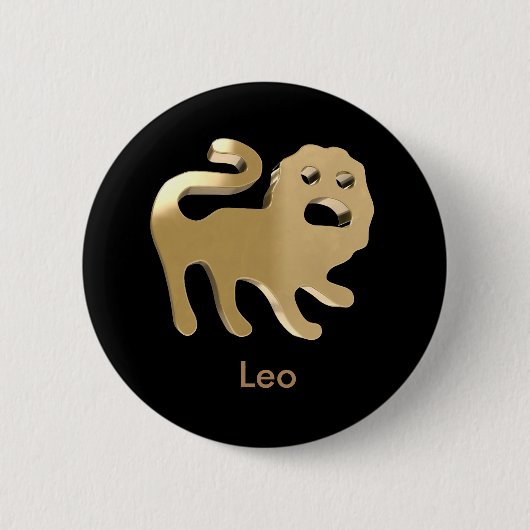 Leo, Leone Ronde Button 5,7 Cm (Voorkant)