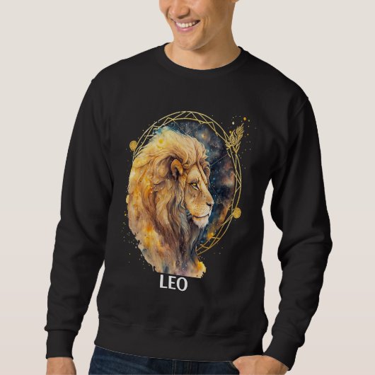 Leo Lion Astrological Fire Zodiac Sign Sun Ruled Trui (Voorkant)