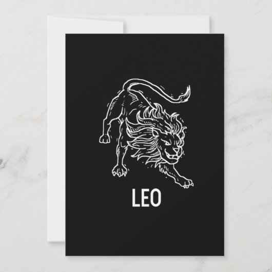 Leo Lion Astrology Birthday Gift Zodiac Signs Kaart (Voorkant)