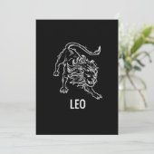 Leo Lion Astrology Birthday Gift Zodiac Signs Kaart (Staand voorkant)