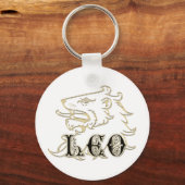Leo Lion Astrology-teken Sleutelhanger (Voorkant)