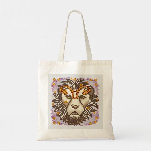 Leo Lion canvas tassen (Achterkant)