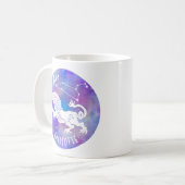 Leo Lion Constellation Stars Name Birthday Gift Koffiemok (Voorkant links)