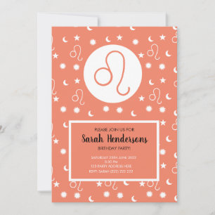 Leo Lion Fire Zodiac-sjabloon Kaart