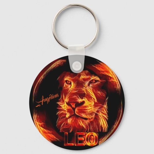 Leo Lion gepersonaliseerd Sleutelhanger (Voorkant)