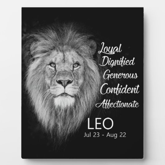 Leo Lion Head Zodiac Astrology Sign Fotoplaat (Voorkant)