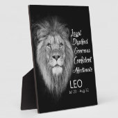 Leo Lion Head Zodiac Astrology Sign Fotoplaat (Zijkant)