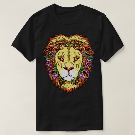 Leo Lion Head Zodiac Sign Astrology T-shirt (Design voorkant)