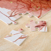 Leo Lion jarig Zodiabetisch goud zwarte waterverf Legpuzzel (Zijkant)