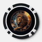 Leo Lion Poker Chips – Zodiac Symbool (Achterkant)