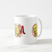 Leo Lion uit de jaren zeventig met Symbool Koffiemok (Voorkant rechts)