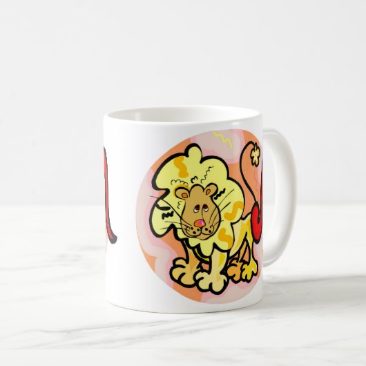 Leo Lion uit de jaren zeventig met Symbool Koffiemok (Voorkant rechts)