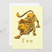 Leo Lion Uitnodiging (Voorkant / Achterkant)