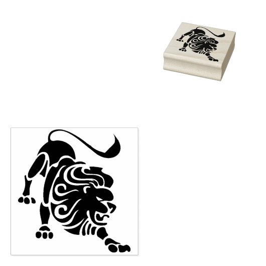 Leo Lion Zodiac Art Stempel (Gestempeld)
