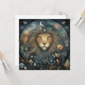 Leo Lion Zodiac Astrology Mystical Birthday Kaart (Voorkant / Achterkant in situ)