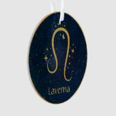 Leo Lion zodiac Gold symbol sterren sky personaliz Ornament (voorkant)