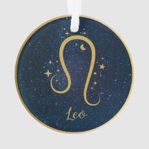 Leo Lion zodiac Gold symbol sterren sky personaliz
