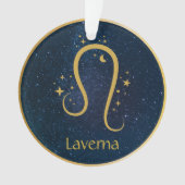 Leo Lion zodiac Gold symbol sterren sky personaliz Ornament (voorkant)