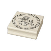 Leo Lion Zodiac Handgetekende kuif | Retouradres Rubberstempel (Stempel)