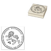 Leo Lion Zodiac Handgetekende kuif | Retouradres Rubberstempel (Gestempeld)