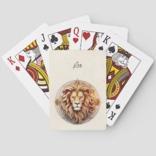 Leo Lion Zodiac Minimalist Pokerkaarten