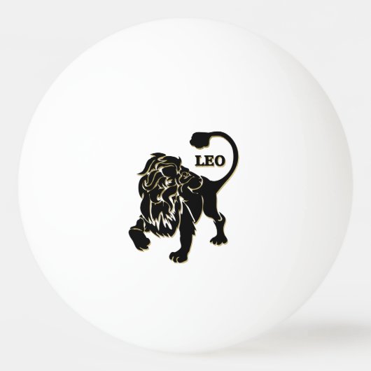 Leo Lion Zodiac Pingpongbal (Voorkant)