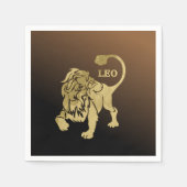 Leo Lion Zodiac Servetten (Voorkant)