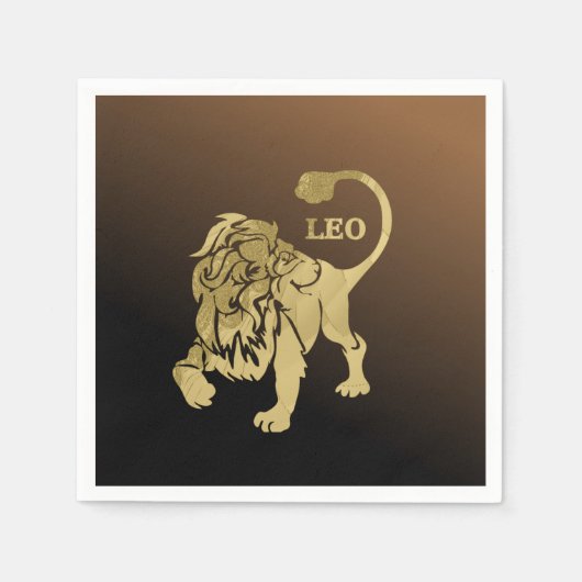 Leo Lion Zodiac Servetten (Voorkant)