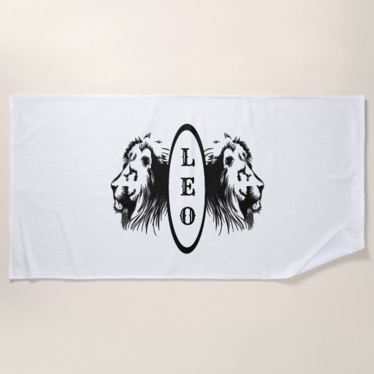 Leo Lion Zodiac Strandlaken (Voorkant)