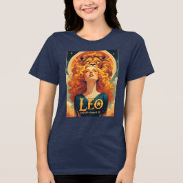 Leo Lion Zodiac Verjaardagscadeau Tri-Blend Shirt