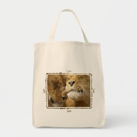 Leo - Lionen in gekleurd potlood Tote Bag (Voorkant)