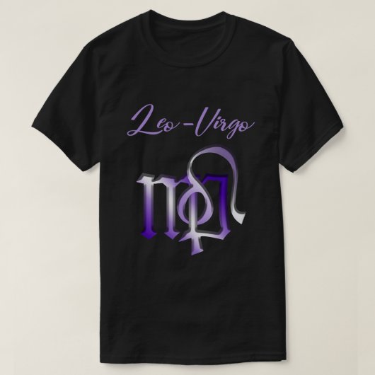 Leo Maagd Cusp Zodiac Horoscoop 1 T-shirt (Design voorkant)