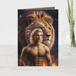 Leo Man Verjaardag Kaart
