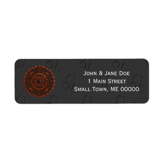 Leo Mandala adreslabel Etiket (Voorkant)