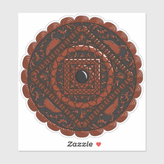 Leo Mandala Contour Sticker (Vel)