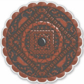 Leo Mandala Contour Sticker (Voorkant)