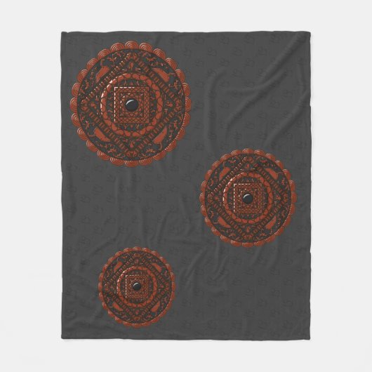 Leo Mandala Fleece Blanket (Voorkant)