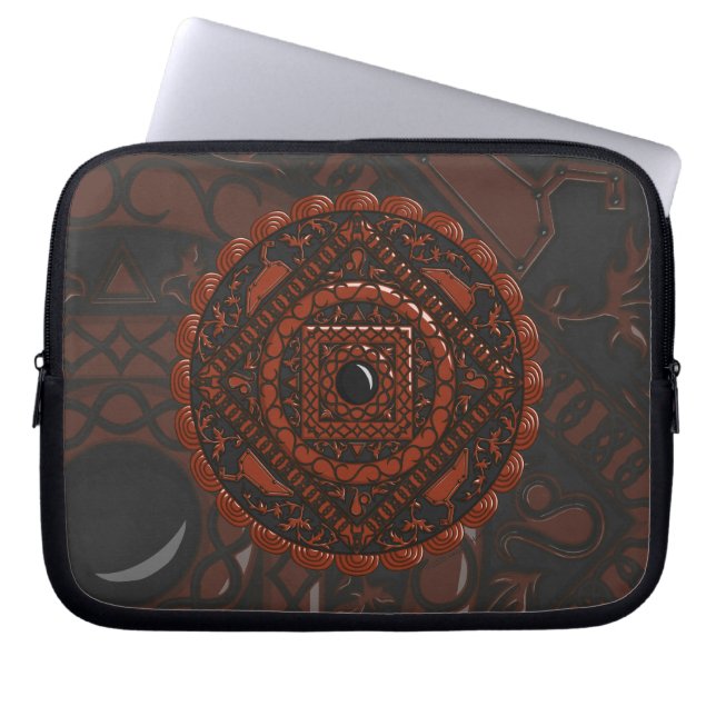 Leo Mandala Laptop Hoesje Sleeve (Voorkant)