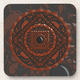 Leo Mandala Square Coaster Drankjes Onderzetter