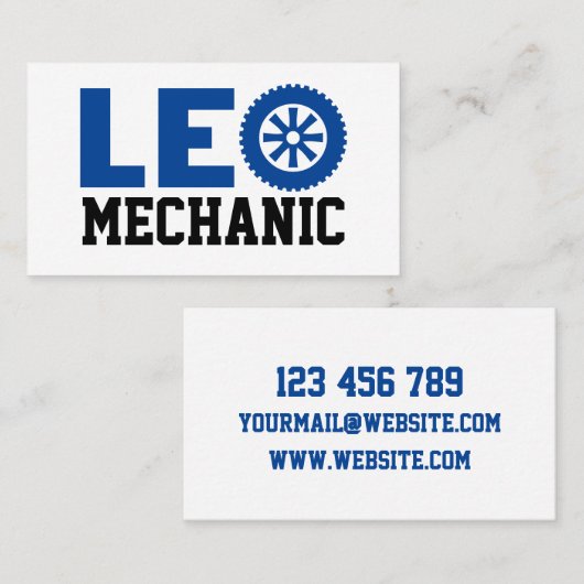 Leo Mechanic Visitekaartje (Voorkant / Achterkant)