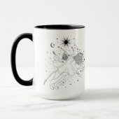 Leo Meisje 15oz Zwarte Rand Mok (Links)
