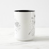 Leo Meisje 15oz Zwarte Rand Mok (Midden)
