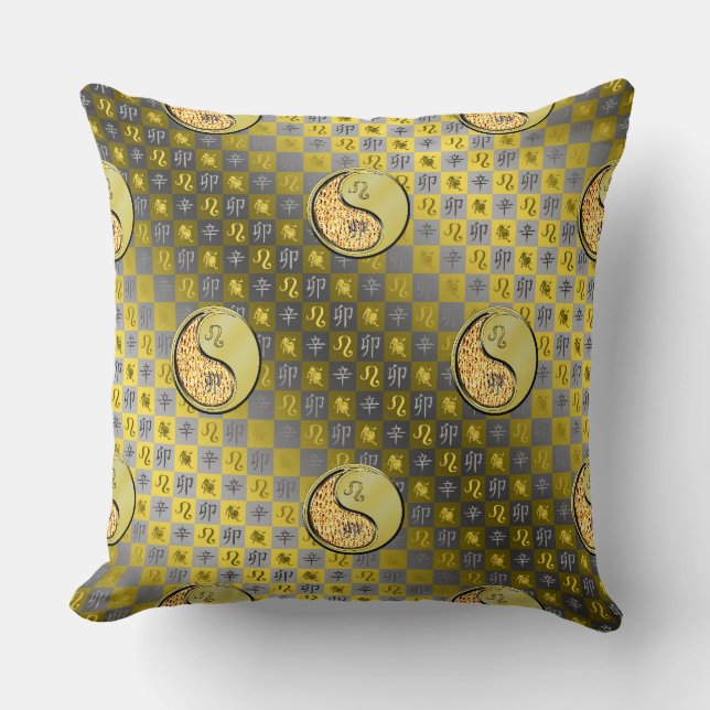 Leo & Metal Rabbit Throw Pillow Kussen (Voorkant)