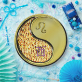 Leo & Metal Rooster Papieren Bordje (Feest)