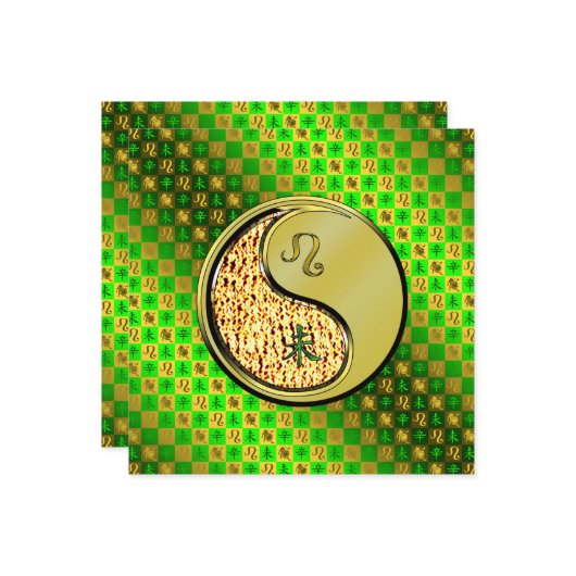 Leo & Metalen Geit Kaart (Voorkant / Achterkant in situ)