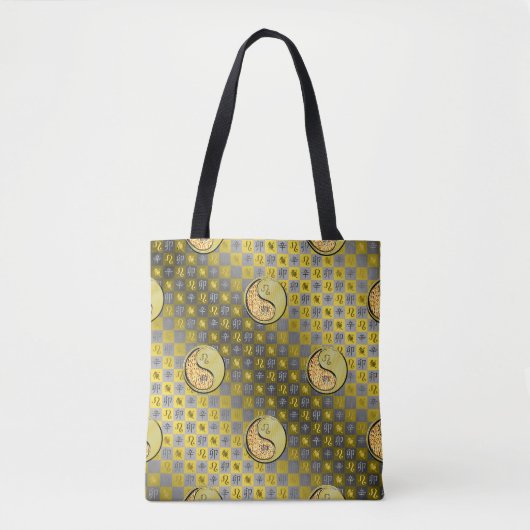 Leo & Metalen Konijn Worpkussen Tote Bag (Voorkant)