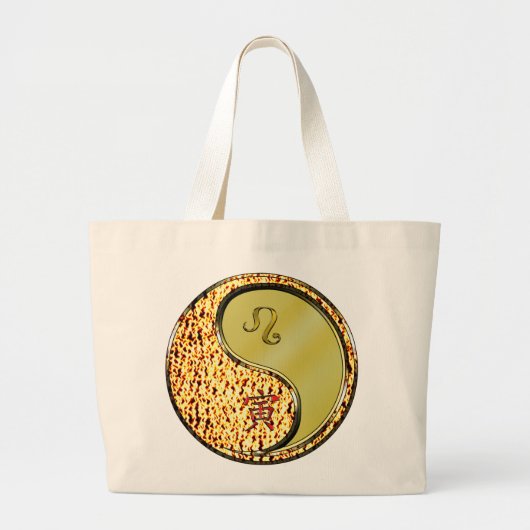 Leo & Metalen Tijger Grote Tote Bag (Voorkant)