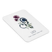 Leo Modern Floral Zodiac Symbol Magneet (Rechterzijde)