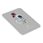Leo Modern Floral Zodiac Symbol Magneet (Rechterzijde)